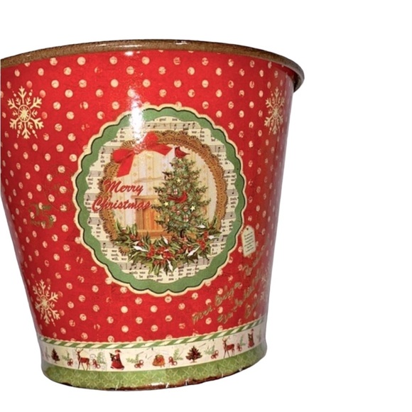 Small Christmas decorative pot for a tree or plant - Picture 1 of 4